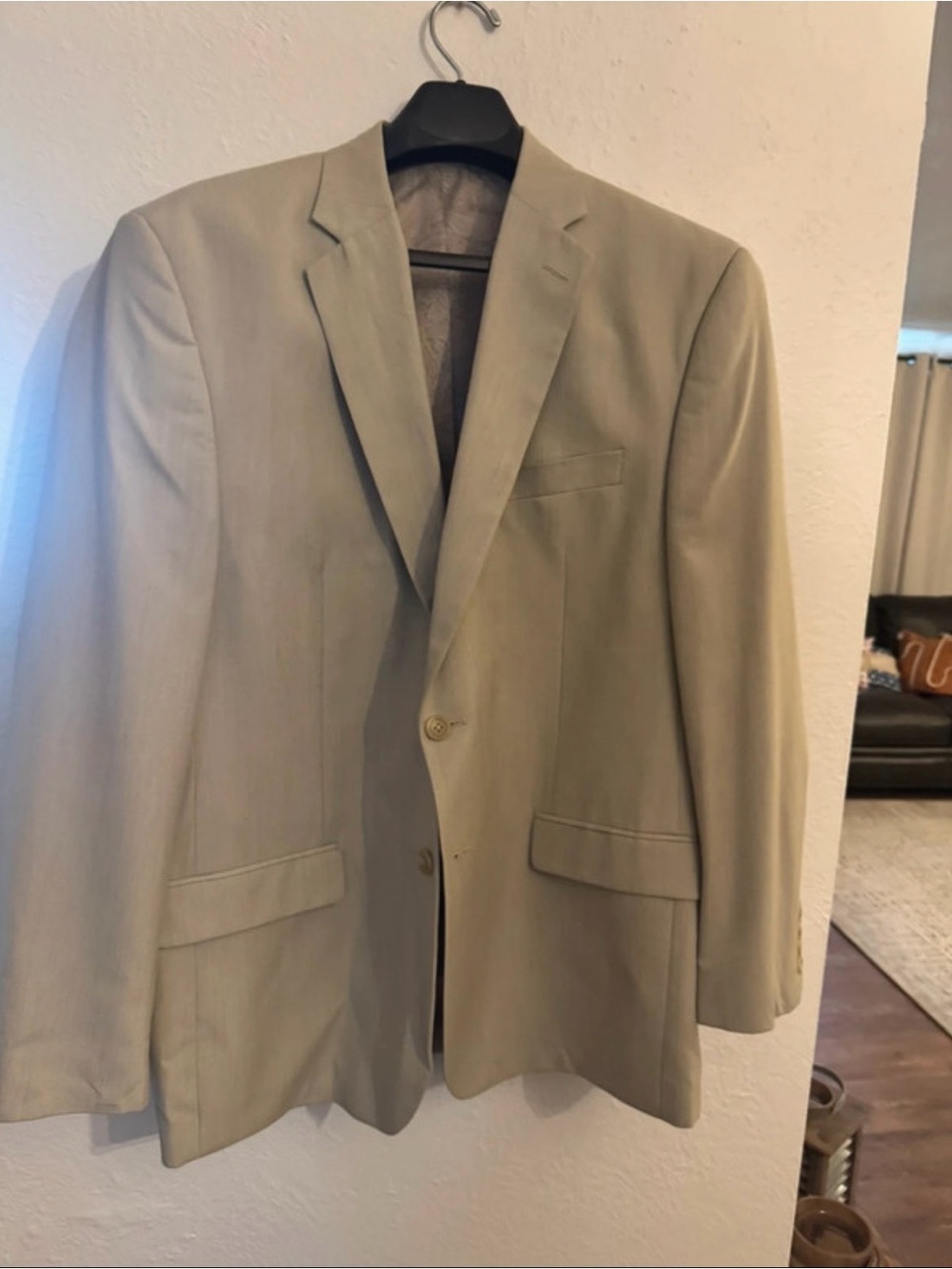 Chaps Light Beige Men's Sport Coat Blazer